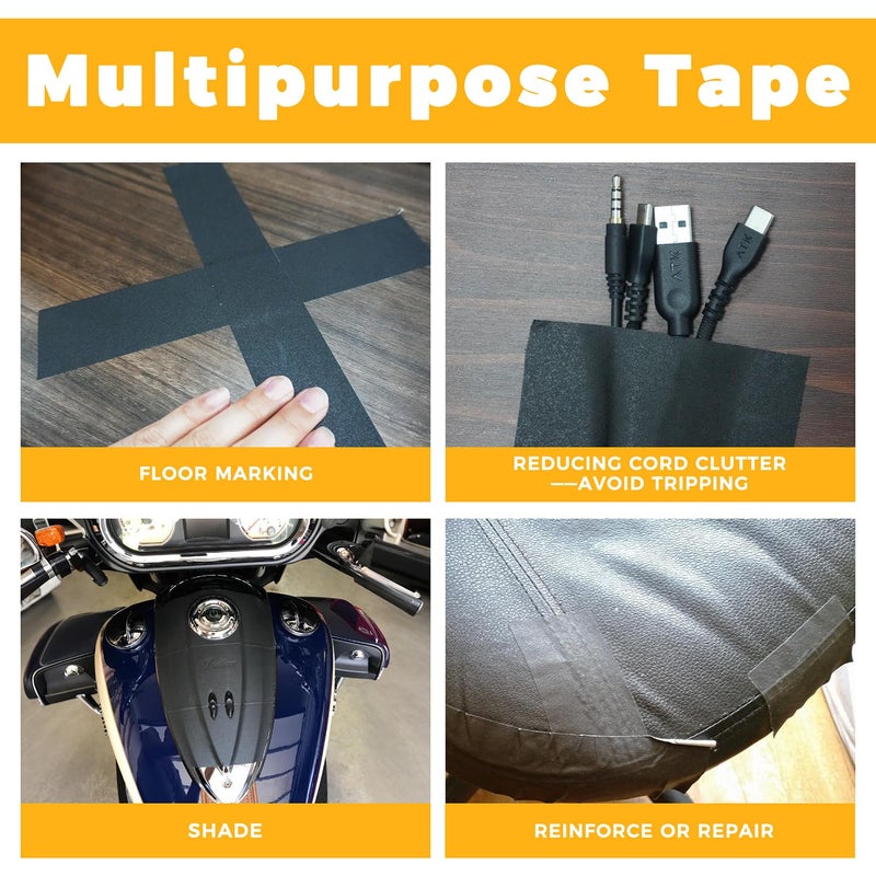 SWRT Gaffers Tape, 11 Mil Industrial Grade Gaffer Tape, 2’’ x 30 Yards, 2 Pack, Strong Adhesion, Easily Remove No Residue, Professional Matte Finish No Reflection, Black, 60 Yards in Total - Image 5